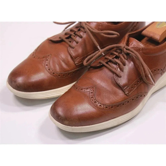 Cole Haan Grand OS Tour Brown Wingtip Oxford Leather Dress Shoes Men\'s 11.5 M main image 4